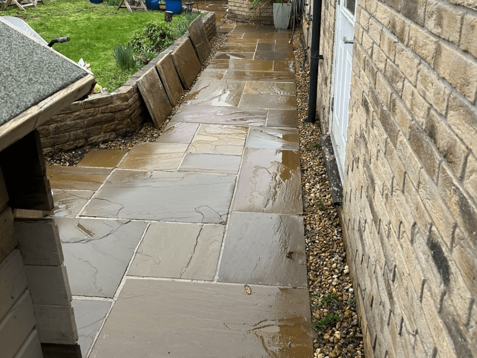 Sandstone path after cleaning
